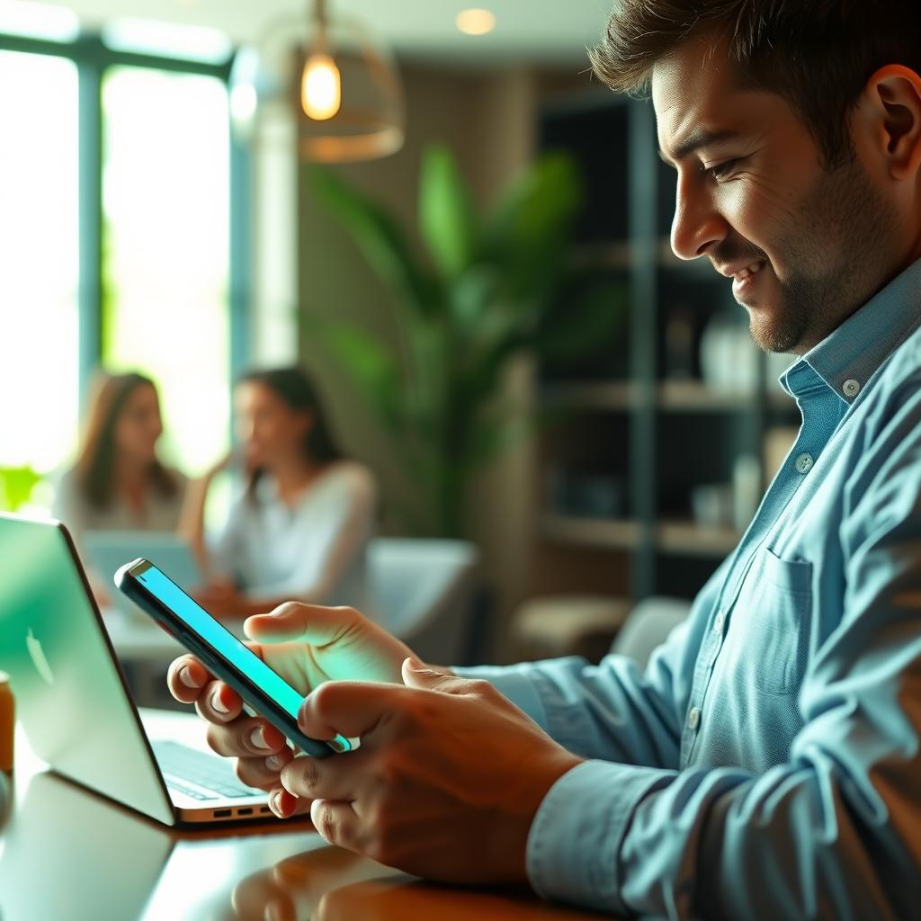 Usuário acessando o aplicativo do Nubank em um celular, destacando a importância da segurança digital.