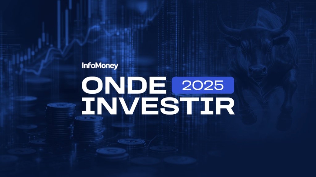 Evento 'Onde Investir 2025' com especialistas discutindo investimentos e economia.